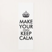 Make your own keep calm - black poster yogamat (Achterkant)
