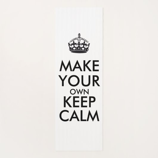 Make your own keep calm - black poster yogamat (Achterkant)