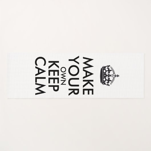 Make your own keep calm - black poster yogamat (Voorkant (horizontaal))