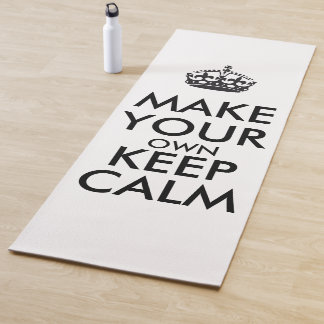 Make your own keep calm - black poster yogamat