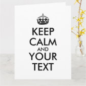 Make Your Own Keep Calm Giant Cards Template Kaart (Gele Bloem)