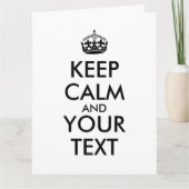 Make Your Own Keep Calm Giant Cards Template Kaart (Voorkant)