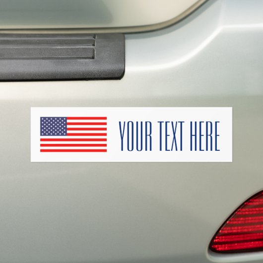 Make your own patriotic usa flag bumper sticker (Op auto)