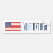 Make your own patriotic usa flag bumper sticker (Voorkant)