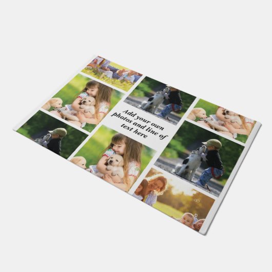 Make your own photo collage and text  deurmat (Schuin)