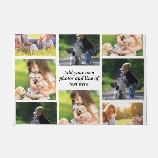 Make your own photo collage and text  deurmat (Voorkant)