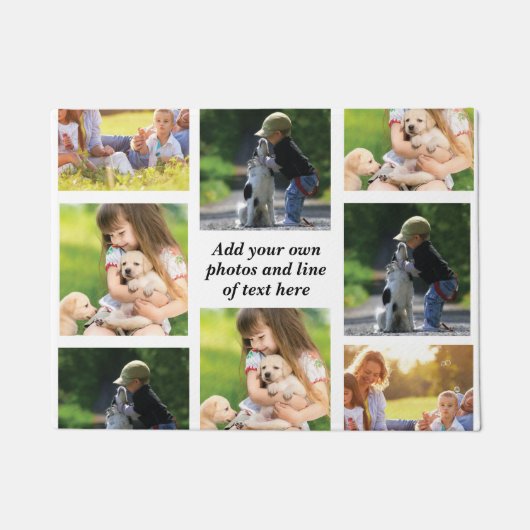 Make your own photo collage and text deurmat (Voorkant)