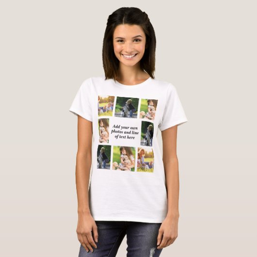 Make your own photo collage and text t-shirt (Voorkant volledig)