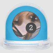 Make Your Own photo globe two pictures Blue Sneeuwbol (Achterkant)