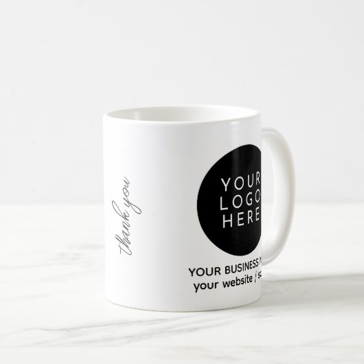 Make Your Own Small Business Custom Logo Info Koffiemok (Voorkant rechts)