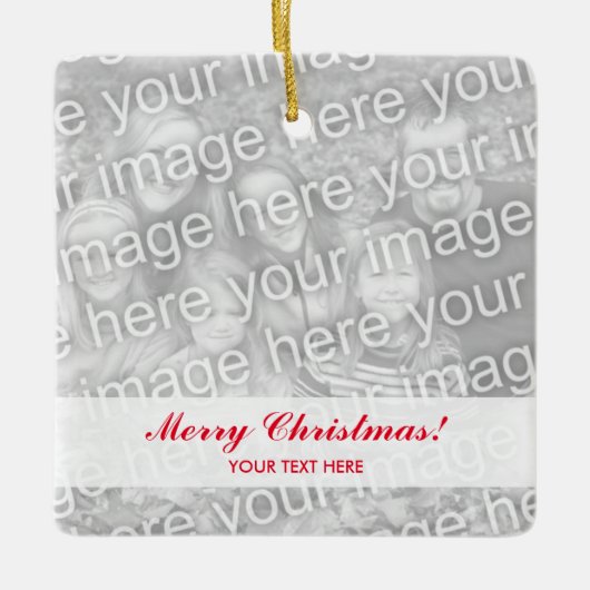Make your own square Christmas Foto ornament (Voorkant)