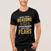 MAKE YOUR REASONS STRONGER THAN YOUR FEARS  Tri-Blend SHIRT (Voorkant)