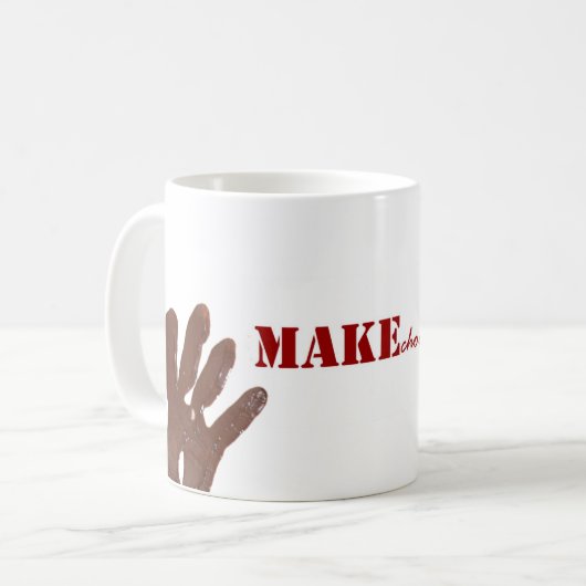 MAKEchocolates-mok Koffiemok (Voorkant links)