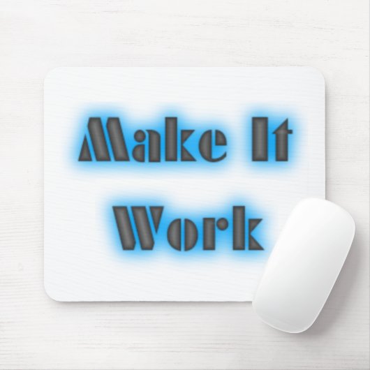 makeiworkBLUE3BIGGGER Muismat (Met muis)
