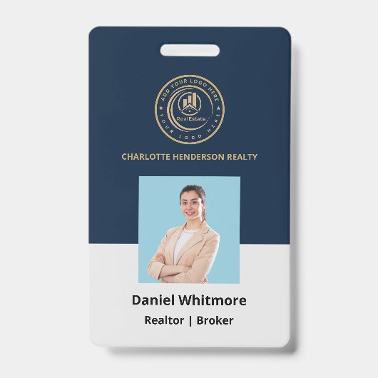 Makelaar | Aangepast logo vastgoed branding Badge (Voorzijde)