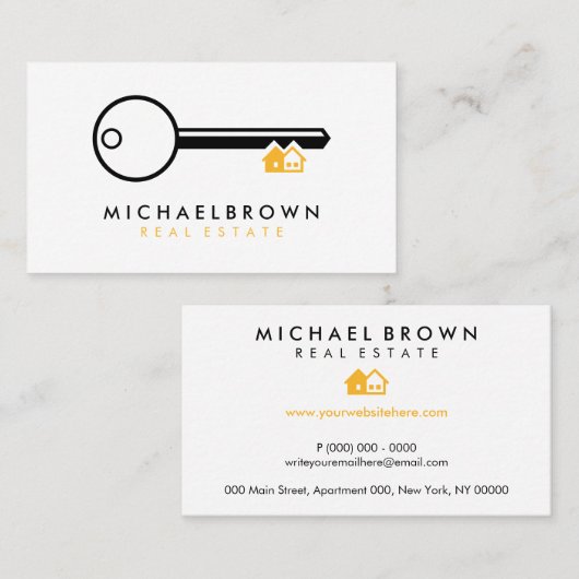 Makelaar architect Key House Visitekaartje (Voorkant / Achterkant)