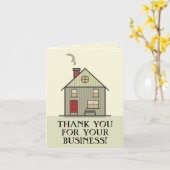 Makelaar Bedankt Blanco Klantwaardering Verkocht Kaart (Gele Bloem)