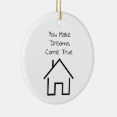 Makelaar Bedankt Cadeau Gepersonaliseerd Keramisch Ornament (Rechts)