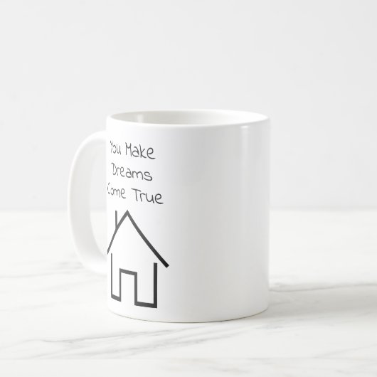 Makelaar Bedankt Cadeau Gepersonaliseerd Koffiemok (Voorkant links)