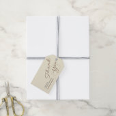 Makelaar Bedankt | Minimalistische Script Cadeaubi Cadeaulabel (Met Touw)