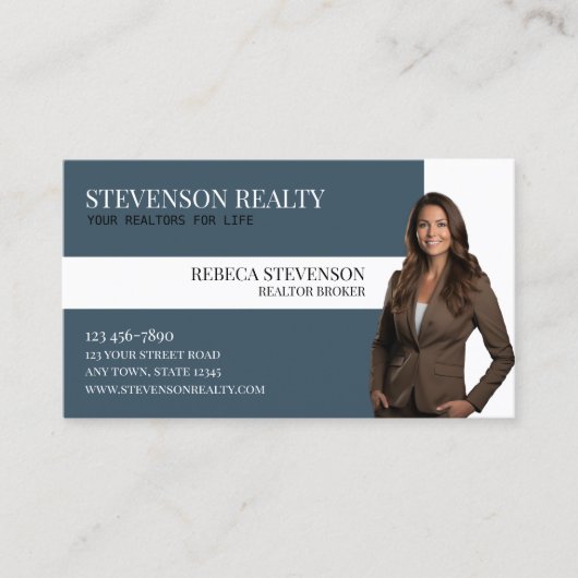 Makelaar Blauw Visitekaartje (Voorkant)