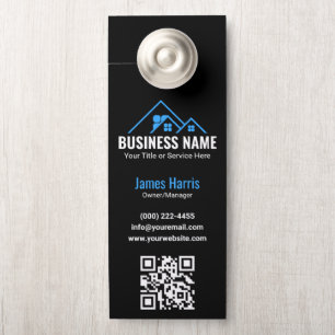 Makelaar Blauwe Huis Logo Deurhanger