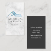 Makelaar | Blue Marble Home Icon Afsprakenkaartje (Voorkant / Achterkant)