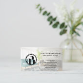 Makelaar | Bouwlogo | Wooninterieur Visitekaartje (Staand voorkant)