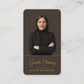 Makelaar Brown Gold  Visitekaartje (Voorkant)