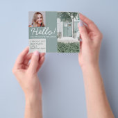 Makelaar buurman HALLO kaartje bellen Flyer (Hand)