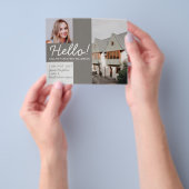 Makelaar buurman HALLO visitekaartje Flyer (Hand)