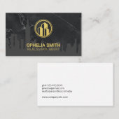 Makelaar Cityscape Marble | goudbouw Visitekaartje (Voorkant / Achterkant)