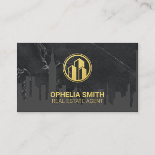 Makelaar Cityscape Marble   goudbouw Visitekaartje