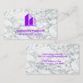 makelaar | Commerciële eigendommen | Marmer Visitekaartje (Voorkant / Achterkant)