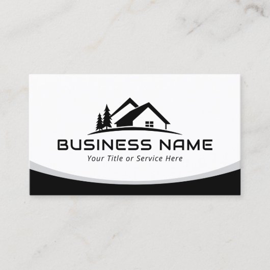 Makelaar Custom House Logo Professional Visitekaartje (Voorkant)