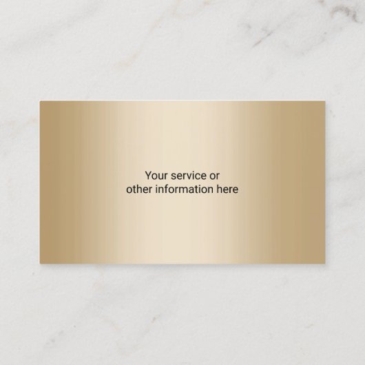 Makelaar Custom Logo Gold Realtor Foto Visitekaartje (Achterkant)