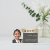 Makelaar Custom Logo Gold Realtor Foto Visitekaartje (Staand voorkant)