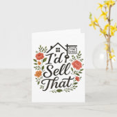 Makelaar Daar Zou Ik Verkopen  Kaart (Gele Bloem)