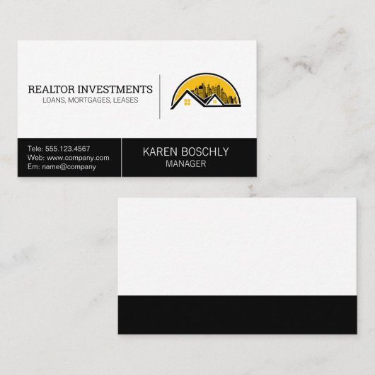 Makelaar | Dak en Stadsgezicht Visitekaartje (Voorkant / Achterkant)