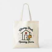 Makelaar 'Deals sluiten, deuren openen' Tote Bag (Achterkant)