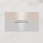 Makelaar Elegant Zilver Makelaar Foto Visitekaartje (Achterkant)