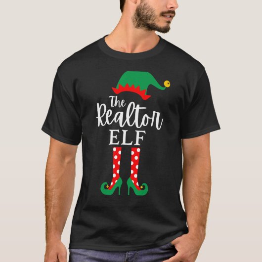 Makelaar Elf Kerst Grappige Makelaar T-shirt (Voorkant)