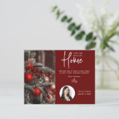 Makelaar "Er Is Geen Plaats Als Thuis" Kerstkaart Briefkaart (Staand voorkant)