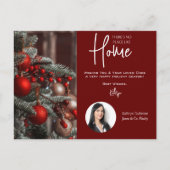 Makelaar "Er Is Geen Plaats Als Thuis" Kerstkaart Briefkaart (Voorkant)