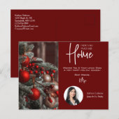 Makelaar "Ergens beter dan thuis" Kerstkaart Briefkaart (Voorkant / Achterkant)