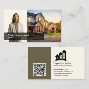Makelaar Foto Logo & QR-code Visitekaartje