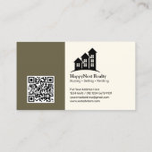 Makelaar Foto Logo & QR-code Visitekaartje (Achterkant)