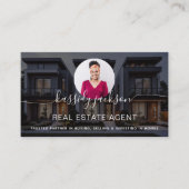 Makelaar Foto QR-code Script Luxe Visitekaartje (Voorkant)