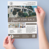 Makelaar Foto QR Vastgoed Lijst Flyer (Hand)