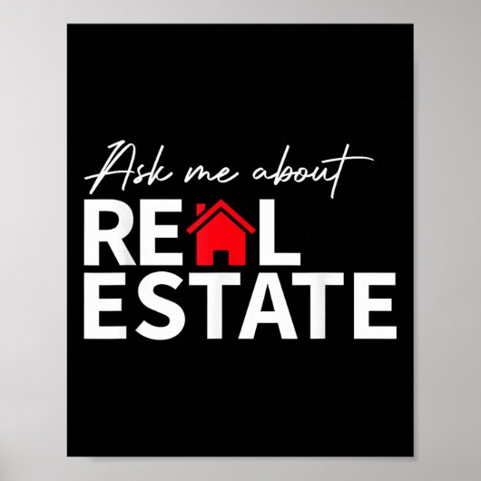 Makelaar Funny Realtors vragen me over onroerend g Poster (Voorkant)